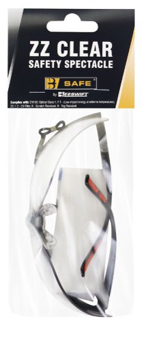 Beeswift B-Safe Zz Safety Spectacle Clear, Grey