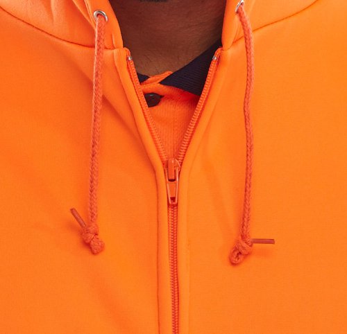 Beeswift Zip-Up Hooded Sweatshirt Orange L