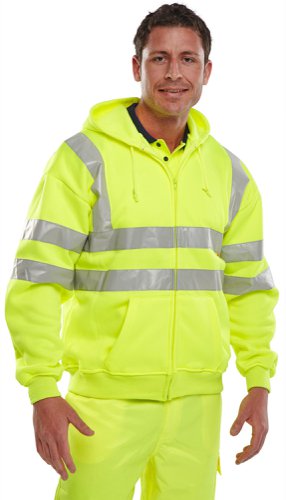 Beeswift Zip-Up Hooded Sweatshirt Saturn Yellow S