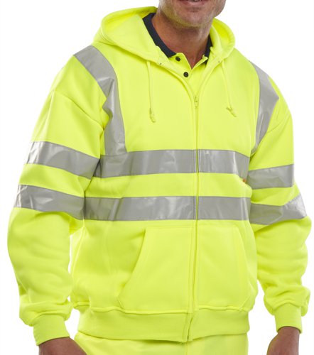 Beeswift Zip-Up Hooded Sweatshirt Saturn Yellow S