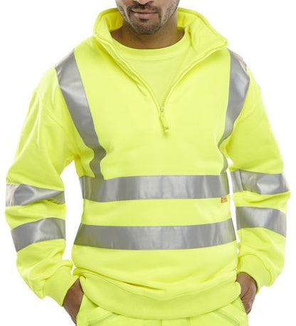 Beeswift Quarter Zipped Sweatshirt Saturn Yellow M, XL, 2XL, 3XL
