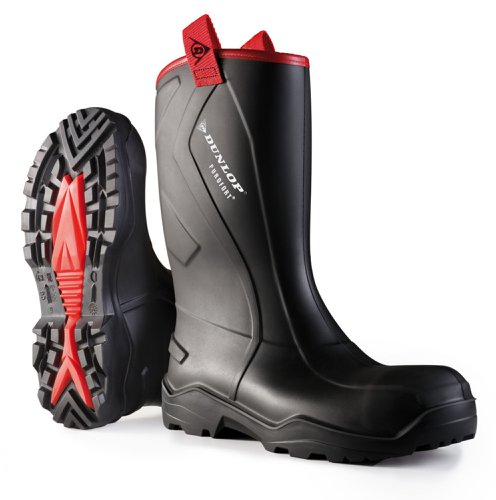 Dunlop Purofort+Rugged Full Safety Rigger Boot Black 06, 07, 08, 09, 10, 11, 13, 12
