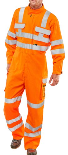 Beeswift Orange Arc Compliant Ris Coverall Orange 36T, 38T, 36, 38, 40, 40T, 42, 42T, 44, 44T, 46, 46T, 48, 48T, 50, 50T, 52, 52T, 54, 54T