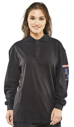 Beeswift Arc Flash Polo Shirt Navy Blue L
