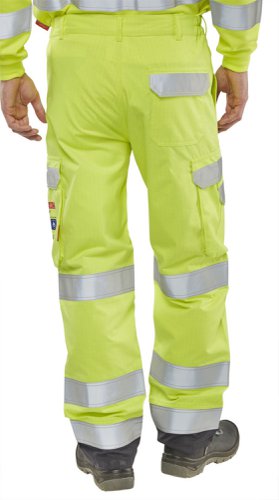 Beeswift High Visibility  Trousers Saturn Yellow / Navy 30T, 38T, 40T, 44T, 46T, 48T, 50T