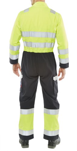 Beeswift Arc Flash Coverall Saturn Yellow / Navy 38, 40, 42, 44, 46, 48, 50, 52, 54