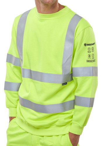 Beeswift Arc Compliant Sweatshirt Saturn Yellow 4XL, 5XL, 6XL, XL, 2XL, 3XL, M