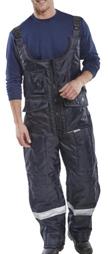 Beeswift Coldstar Freezer Bib Trousers Navy Blue S
