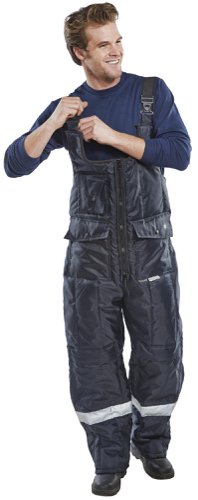 Beeswift Coldstar Freezer Bib Trousers Navy Blue L