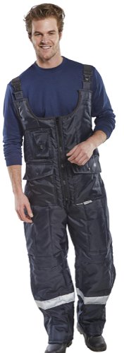 Beeswift Coldstar Freezer Bib Trousers Navy Blue 2XL, 3XL, M, XL
