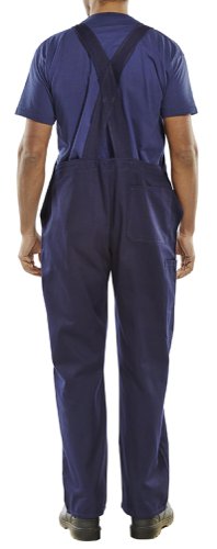 Beeswift Cotton Drill Bib And Brace Navy Blue 32, 34, 36, 38, 40, 42, 44, 46, 48