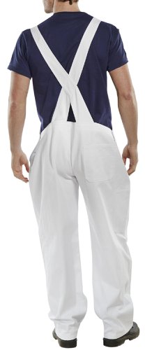Beeswift Cotton Drill Bib And Brace White 32, 34, 36, 38, 40, 42, 44, 46, 48