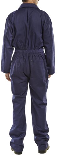 Beeswift Cotton Drill Boilersuit Navy Blue 34, 36, 38, 40, 42, 44, 46, 48, 50, 52, 54