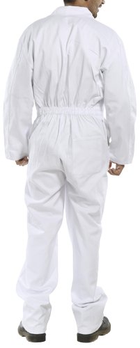 Beeswift Cotton Drill Boilersuit White 34, 36, 38, 40, 42, 44, 46, 48, 50, 52, 54