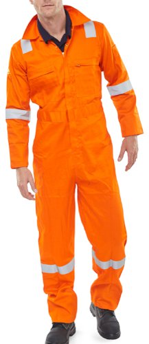 Beeswift Flame Retardant Burgan Boilersuit Anti-Static Orange 36, 38, 40, 42, 44, 46, 48, 50, 52, 54