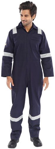 Beeswift Fire Retardant Nordic Design Boilersuit Navy Blue 40, 42, 44, 46, 48, 50, 52, 54, 56, 36, 38