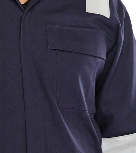 Beeswift Fire Retardant Nordic Design Boilersuit Navy Blue 40, 42, 44, 46, 48, 50, 52, 54, 56, 36, 38