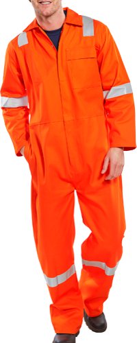 Beeswift Fire Retardant Nordic Design Boilersuit Orange 36, Orange 38, Orange 40, Orange 42, Orange 44, Orange 46, Orange 48, Orange 50, Orange 52, Orange 54, Red 36, Red 38, Red 40, Red 42, Red 44, Red 46, Red 48, Red 52, Red 54, Red 50