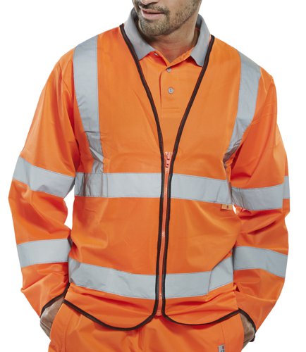 Beeswift Fire Retardant Hi-Vis Jerkin Orange 4XL, M, XL, 2XL, 3XL