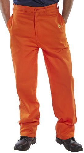 Beeswift Fire Retardant Trousers Orange 30, 48, 32, 34, 36, 38, 40, 42, 44, 46