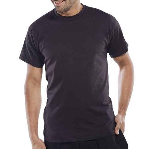 Beeswift Heavy Weight Tee Shirt Black, White L