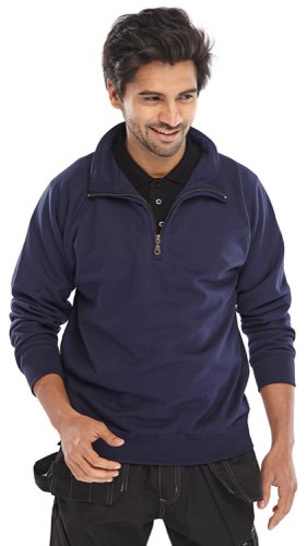 Beeswift Quarter Zip Sweatshirt Navy Blue 3XL, 4XL, 5XL, 6XL, M, XL, 2XL