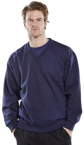Beeswift V-Neck Sweatshirt Navy Blue 2XL