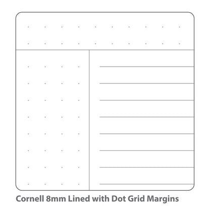 RHINO A4 Cornell Exercise Book 80 Page Purple 8mm Ruled (Pack of 10, 50)