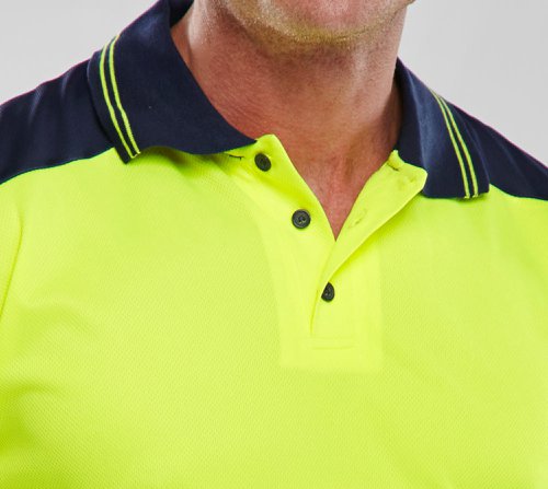 Beeswift Polo Shirt Two Tone Saturn Yellow / Navy Xs