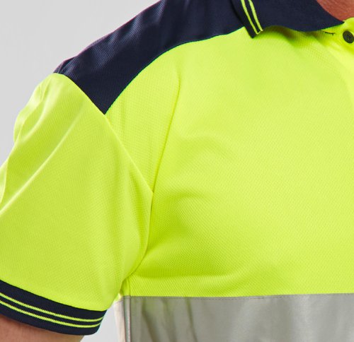 Beeswift Polo Shirt Two Tone Saturn Yellow / Navy S