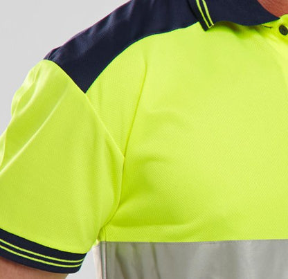 Beeswift Polo Shirt Two Tone Saturn Yellow / Navy S