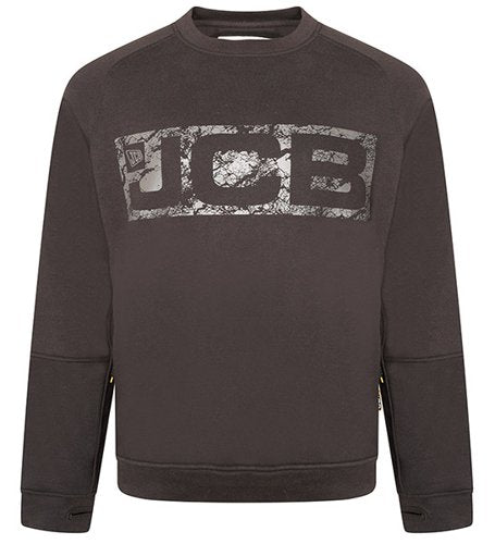 JCB Trade Crew Sweatshirt Black, Grey S