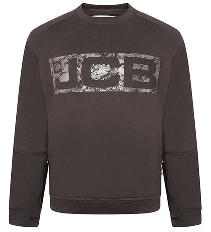 JCB Trade Crew Sweatshirt Black, Grey S