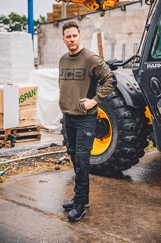 JCB Trade Crew Sweatshirt Olive L