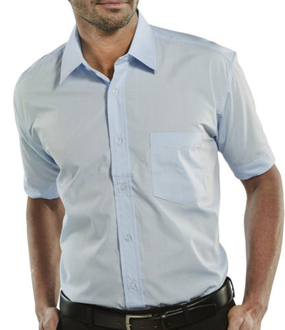 Beeswift Classic Shirt Short Sleeve Sky Blue 14.5, 14, 15.5, 16, 16.5, 17, 17.5, 18, 18.5, 19