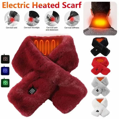 Rechargable Heated Neck Scarf  Wrap Three-gear Temperature Control