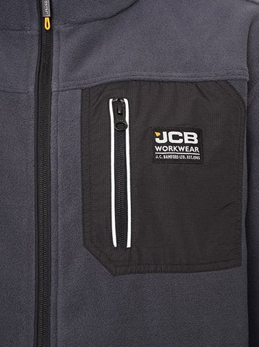 JCB Trade Fleece Full Zip Steel Blue L