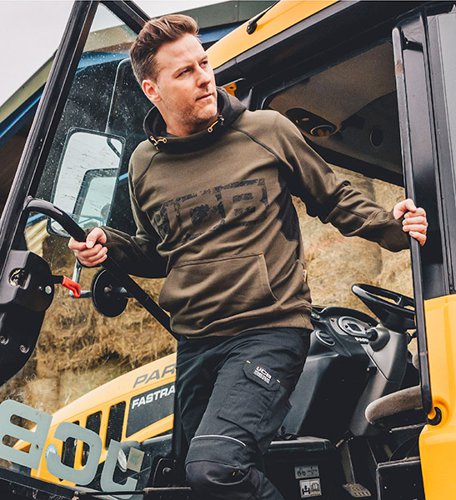 JCB Horton Hoodie Olive/Black S