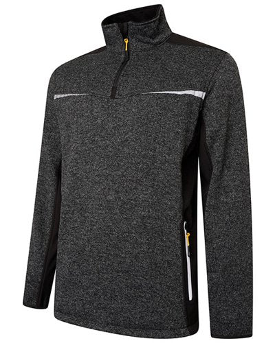 JCB Trade Elmhurst II Grey Quarter Zip Knitted Jumper S