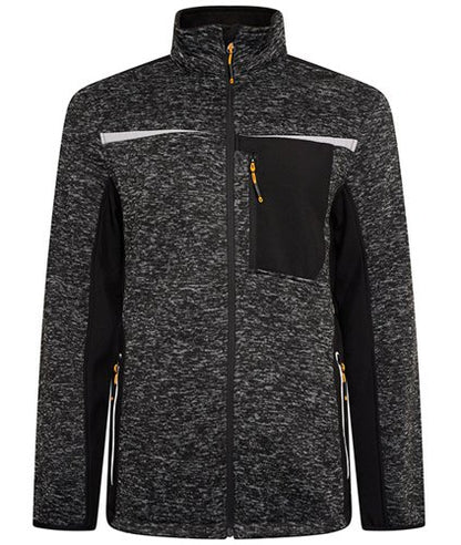 JCB Trade Essington II Full Zip Grey Knitted Jumper M