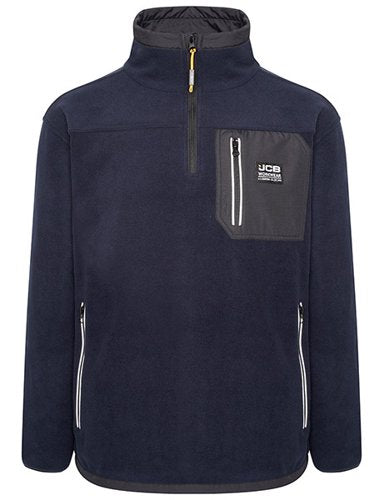JCB Trade Heavyweight 1/4 Zip Navy Tech Fleece M