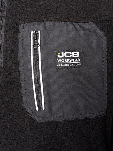 JCB Trade Heavyweight 1/4 Zip Black Tech Fleece M