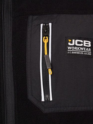 JCB Trade Fleece Full Zip Black L