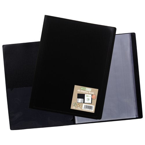 Eco Eco A5 100% Recycled Flexicover Display Book with 20, A4 100% Recycled Flexicover Display Book with 20, A4 100% Recycled Flexicover Display Book with 40 Pockets - Single