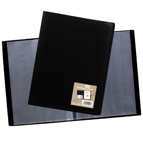 Eco Eco A5 100% Recycled Flexicover Display Book with 20, A4 100% Recycled Flexicover Display Book with 20, A4 100% Recycled Flexicover Display Book with 40 Pockets - Single