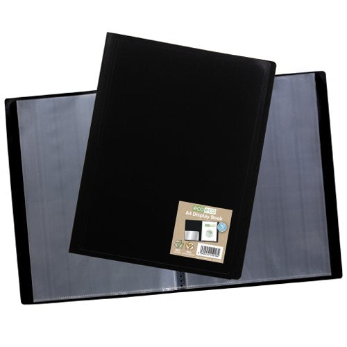 Eco Eco A5 100% Recycled Flexicover Display Book with 20, A4 100% Recycled Flexicover Display Book with 20, A4 100% Recycled Flexicover Display Book with 40 Pockets - Single
