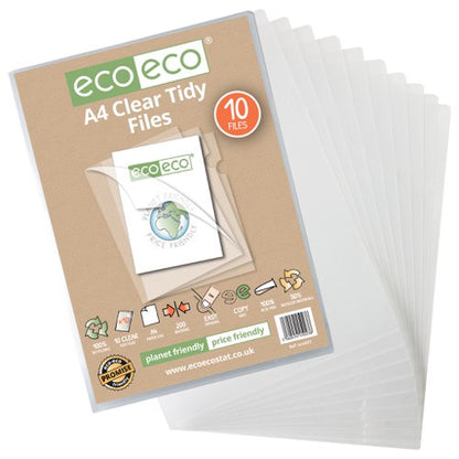 Eco Eco A4 50% Recycled Bag Tidy Files - Pack of 10