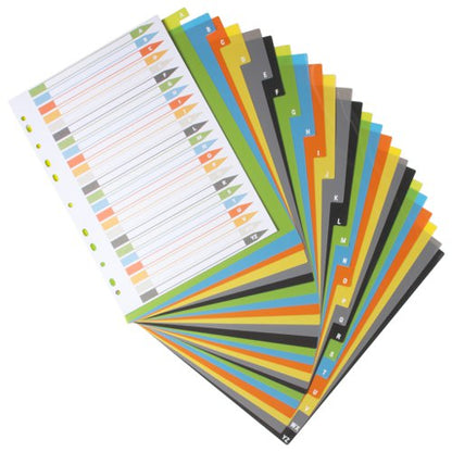 Eco Eco A4 50% Recycled A-Z Wide Index File Dividers - 1 Set of 24