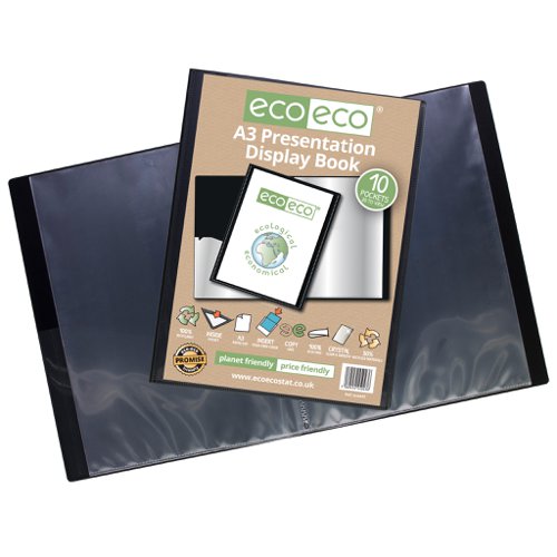Eco Eco A3 50% Recycled 10 Pocket Presentation Display Book - Single