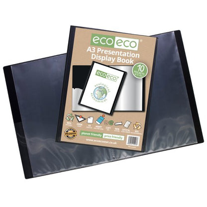 Eco Eco A3 50% Recycled 10 Pocket Presentation Display Book - Single